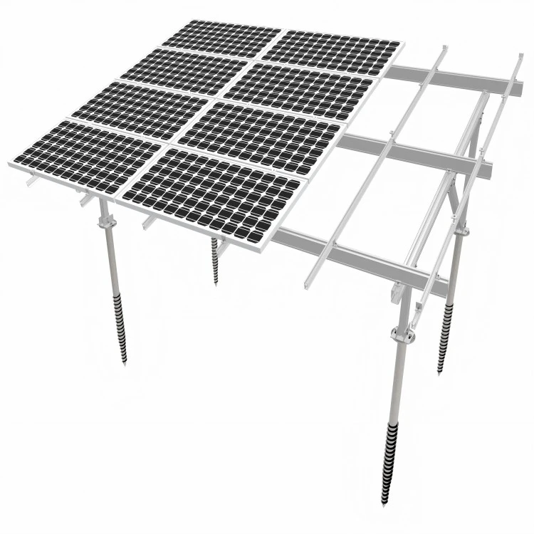solar structure with ground screw